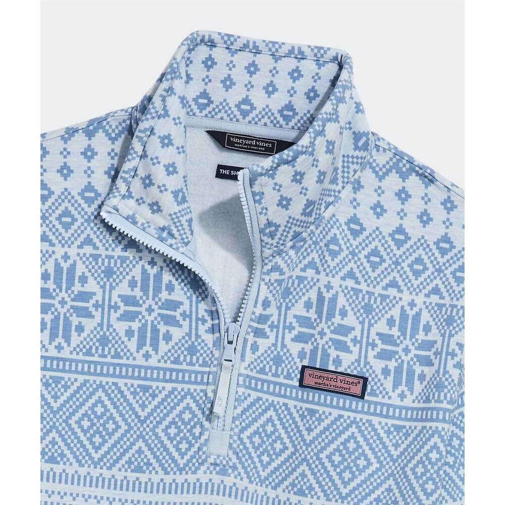 NEW VINEYARD VINES dreamcloth fair isle relaxed shep shirt in fair isle coastlin - Picture 2 of 4